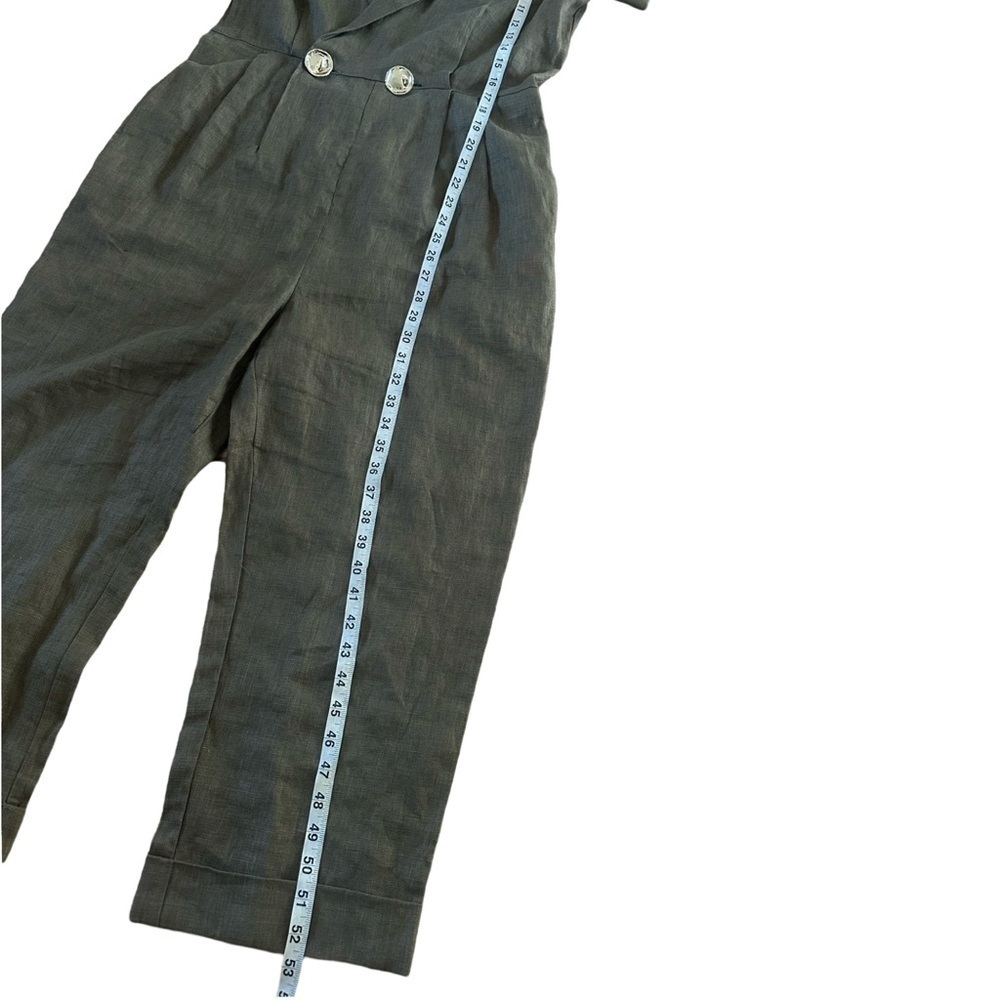 Nicholas “Rumi” Linen jumpsuit in Olive - Picture 10 of 13